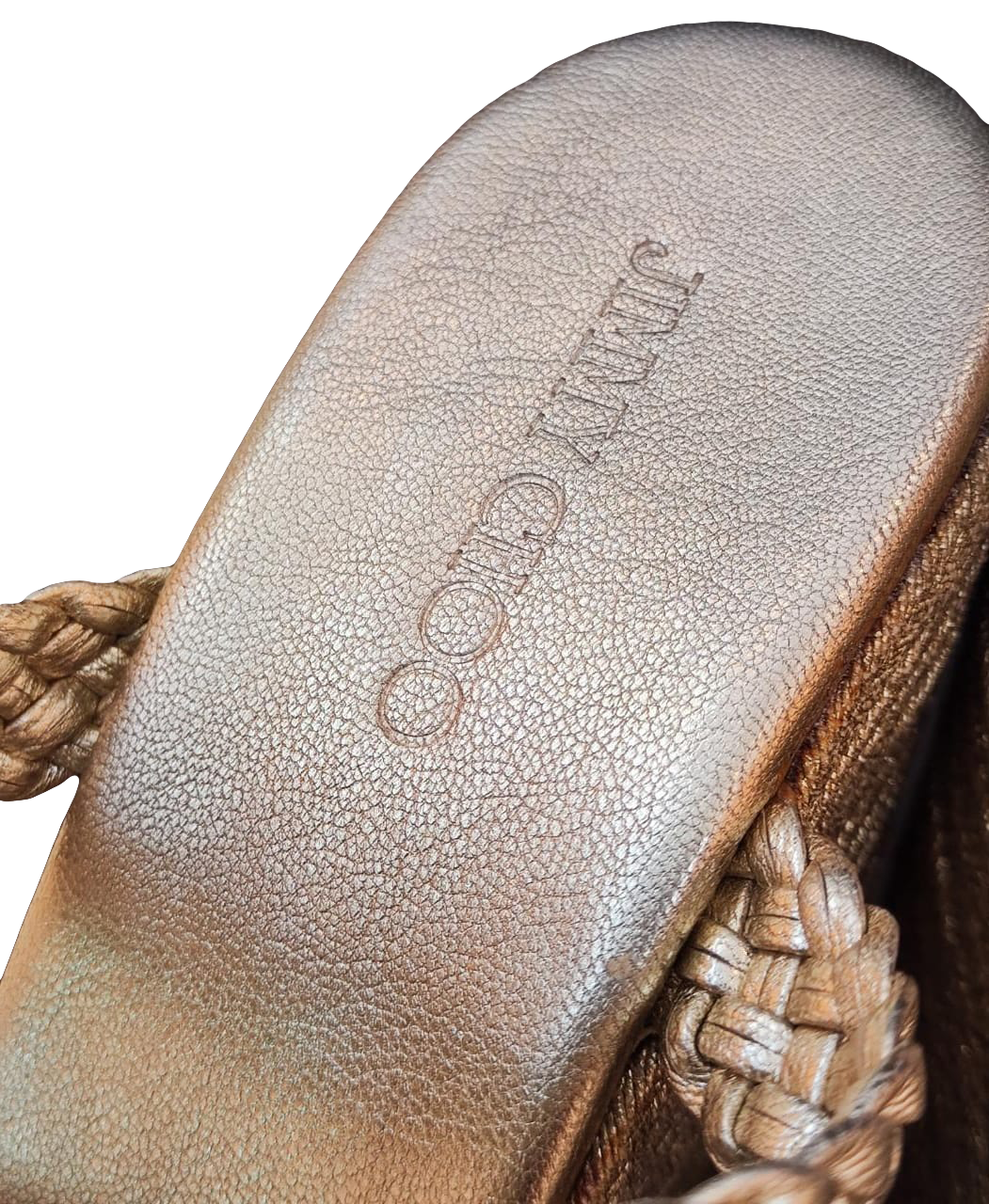 JIMMY CHOO GOLD PARODY BRAIDED LEATHER WEDGE SANDALS 38 My Store