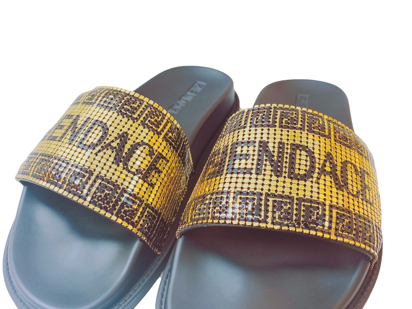 FENDI X VERSACE BLACK GOLD FENDACE SLIDE 37 My Store