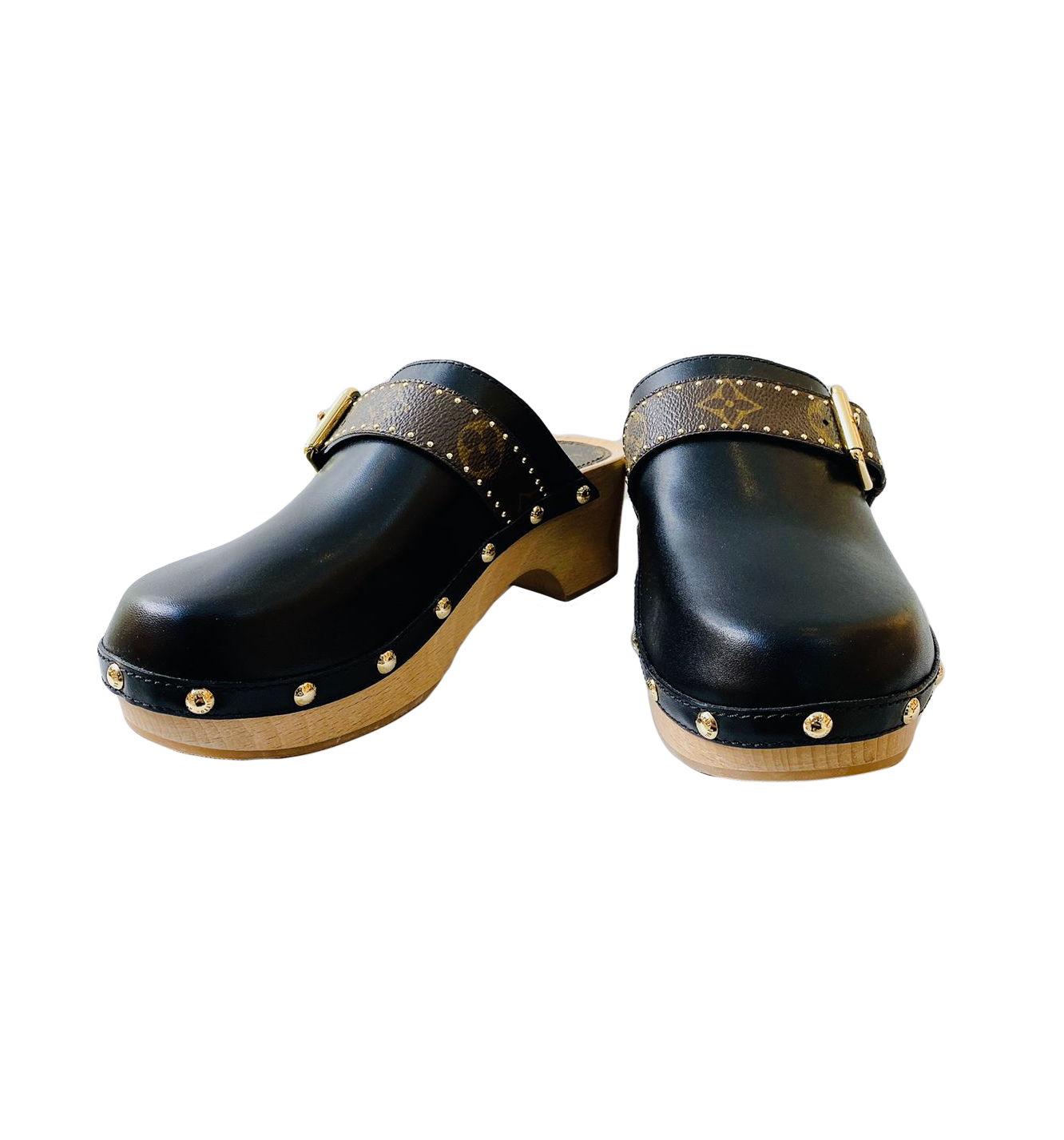 LOUIS VUITTON BLACK MONOGRAM COTTAGE CLOG MULE CL1200 SIZE 36 My Store