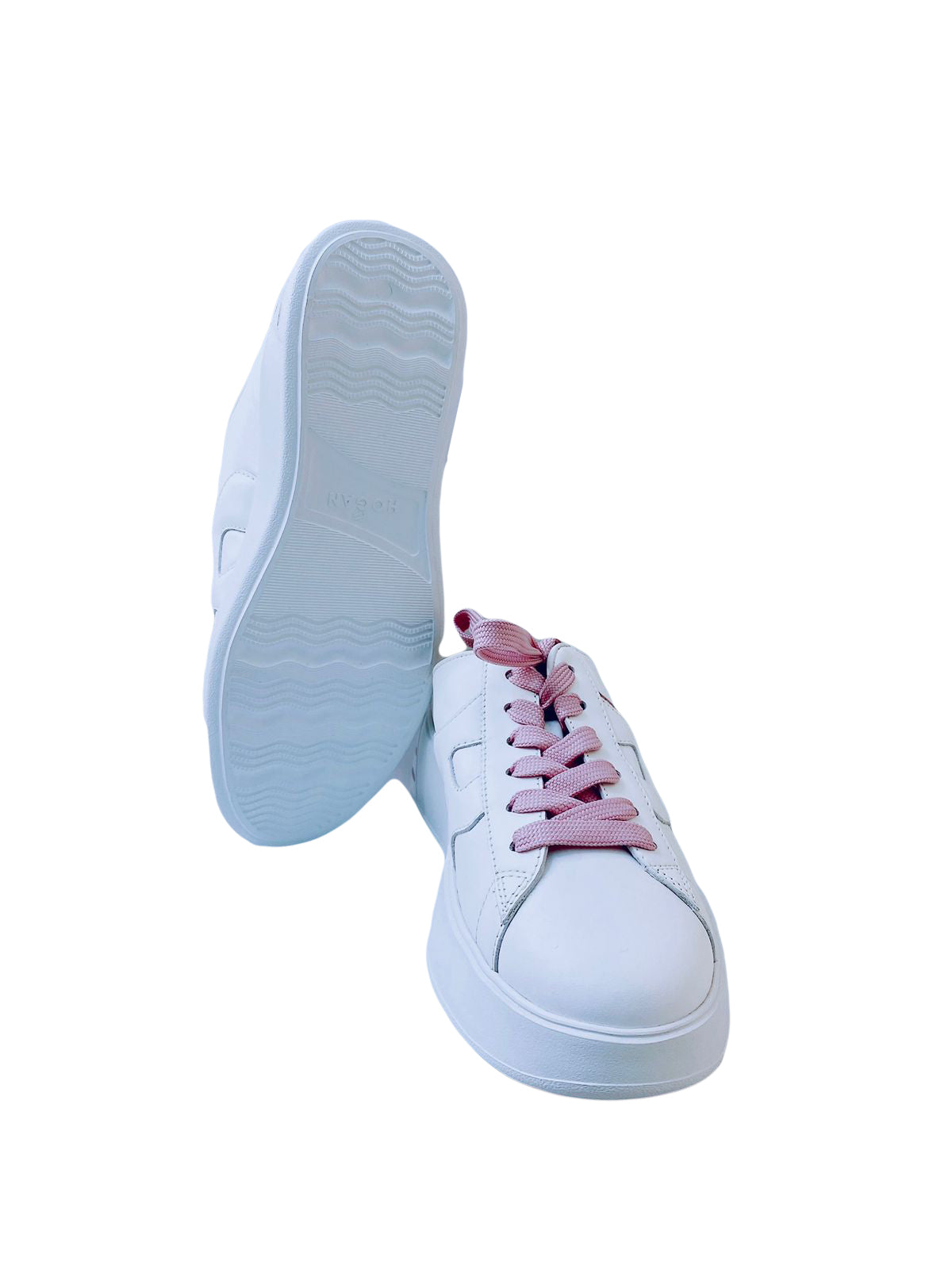 HOGAN WHITE PINK LACE PANELLED SLIP ON SNEAKERS 36.5 My Store