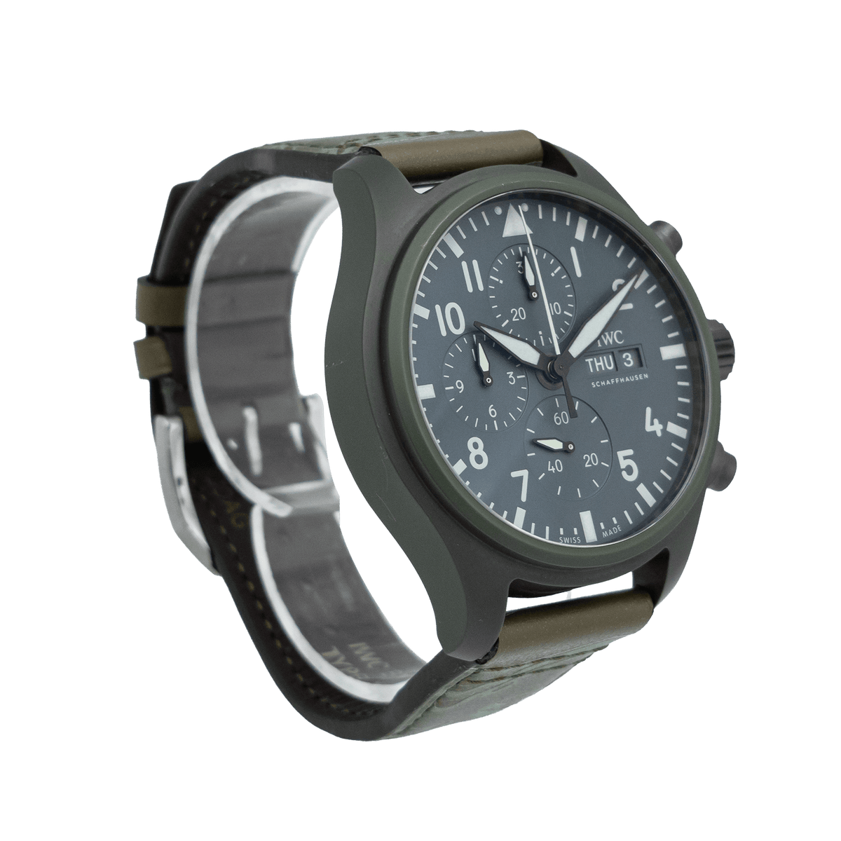 IWC IW389106 44.5mm Pilot's Watch Chronograph TOP GUN Edition Woodland Green Ceramic - 2022 